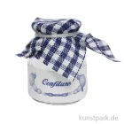 Artikelbild 1 des Artikels “Miniatur Marmeladenglas mit Deckel, Weiß Blau, 18 x 25 mm “