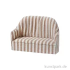 Artikelbild 1 des Artikels “Miniatur Sofa, Braun Weiß, 11,5 x 4,5 x 8 cm “