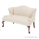 Artikelbild 1 des Artikels “Miniatur Sofa, Nussbaum-Beige gestreift, 11,5 x 5,5 x 8 cm “