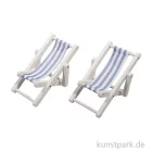 Artikelbild 1 des Artikels “Miniatur Sonnenliegen, Holz, Blau Weiß, 9 x 5,5 cm, 2 Stück “