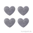 Artikelbild 1 des Artikels “Miniatur Stoffherz, Grau, 3,5 cm, 4 Stück “