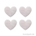 Artikelbild 1 des Artikels “Miniatur Stoffherz, Hellgrau, 3,5 cm, 4 Stück “