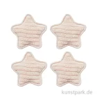 Artikelbild 1 des Artikels “Miniatur Stoffstern, Beige, 3,5 cm, 4 Stück “