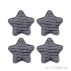 Artikelbild 1 des Artikels “Miniatur Stoffstern, Grau, 3,5 cm, 4 Stück “