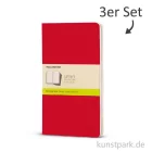 Artikelbild 1 des Artikels “MOLESKINE Cahier Journal 3er-Set - Preisselbeerrot - Blanko 13x21cm - 80 Seiten“