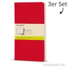 Artikelbild 1 des Artikels “MOLESKINE Cahier Journal 3er-Set - Preisselbeerrot - Blanko 19x25cm - 120 Seiten“