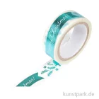 Artikelbild 1 des Artikels “Motiv-Klebeband Washi-Tape Hotfoil Eisblau Merry Christmas, 15 mm, 5 m Rolle “