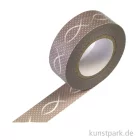 Artikelbild 1 des Artikels “Motiv-Klebeband Washitape - Fisch taupe, 15 mm, 10 m Rolle “