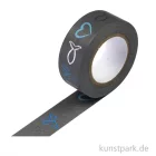 Artikelbild 1 des Artikels “Motiv-Klebeband Washitape - Grau-Blau-Silber, 15 mm, 10 m Rolle “