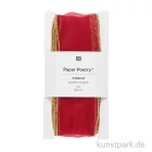 Artikelbild 1 des Artikels “Organzaband mit Drahtkante, Rot Gold, 38 mm x 3 Meter “