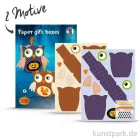 Artikelbild 1 des Artikels “Paper Gift Boxes - Eule mit umfangreichem Zubehör - Lila-Braun “