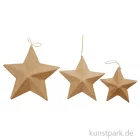 Artikelbild 1 des Artikels “Pappmaché Sterne zum Aufhängen, 7,5 - 12,5 cm Durchmesser, 6 Stück “