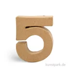 Artikelbild 1 des Artikels “Pappmaché-Zahlen - handgearbeitet, Höhe 10 cm, Dicke 2 cm Einzeln | 5“