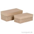 Artikelbild 1 des Artikels “Pappschachtel 2er Set Eckig, geflochten “