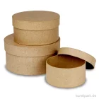 Artikelbild 1 des Artikels “Pappschachtel-Set - rund, handgearbeitet, 3 Stück sortiert “