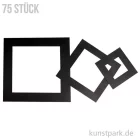 Artikelbild 1 des Artikels “Passepartout-Rahmen - Schwarz, Quadratisch 0,4 mm, 270 g, 75 Stück sortiert “