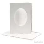 Artikelbild 1 des Artikels “Passepartoutkarten oval - Altweiß, 10,5x15 cm, 10 Stück “