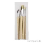 Artikelbild 1 des Artikels “Pinselset - Basic mit 4 Aquarell-2 Borstenpinsel, Stiele Naturholz “