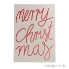 Artikelbild 1 des Artikels “Postkarte - Merry Christmas, Graukarton mit roter Schrift “