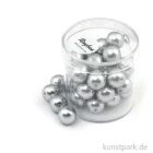 Artikelbild 1 des Artikels “Renaissance Glaswachsperlen - 10 mm - 35 Stück Dose | Silbergrau“