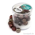 Artikelbild 1 des Artikels “Renaissance Glaswachsperlen MIX halbtransparent - 10 mm - 32 Stück Dose | Braun“
