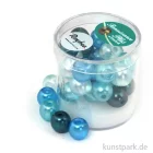 Artikelbild 1 des Artikels “Renaissance Glaswachsperlen MIX halbtransparent - 10 mm - 32 Stück Dose | Türkis“