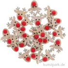 Artikelbild 1 des Artikels “Rentier aus Holz mit Gold-Glitter als Streudeko, 24 Stück “