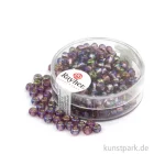 Artikelbild 1 des Artikels “Rocailles mit Silbereinzug & Rainbow - 4 mm - 17 g Dose | Violett Hell“