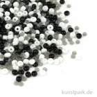 Artikelbild 1 des Artikels “Rocailles Mix Schwarz-Weiß - 2,6mm, 17g Dose “
