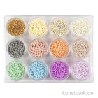 Artikelbild 1 des Artikels “Rocailles Perlen Set - Pastellfarben, 3 mm, 12 x 17g “