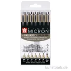 Artikelbild 1 des Artikels “Sakura PIGMA Micron 6+1 Set, Fineliner + Brushpen, Schwarz “