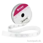 Artikelbild 1 des Artikels “Satinband Schneekristalle - 15 mm x 3 m Weiß“