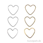 Artikelbild 1 des Artikels “Schmuck Zierelemente Herz, Gold + Silber, 10 x 11 mm, 6 Stück “