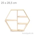 Artikelbild 1 des Artikels “Sechseckiges Regal aus Holz mit 5 Fächern 25 x 28,5 cm“