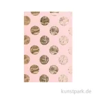 Artikelbild 1 des Artikels “Seidenpapier - Rosa mit Gold Punkte, 4 Stück “