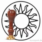 Artikelbild 1 des Artikels “Siegel mit Holzgriff, rund 24 mm | Sonne“