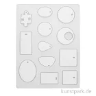 Artikelbild 1 des Artikels “Silikon Gießform - 12 Schmuck Anhänger, 25-40 x 6 mm “