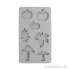 Artikelbild 1 des Artikels “Silikon Gießform - Kürbis, Pilz, Blatt, 7 Motive, 14,5 x 26 x 1 cm “