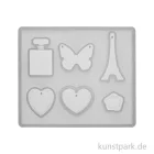 Artikelbild 1 des Artikels “Silikon Gießform - Paris, 6 Motive, 7-35 x 6 mm “