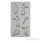 Artikelbild 1 des Artikels “Silikon Gießform - Rentierfreunde, 6 Motive, 14,5 x 26 x 1 cm “