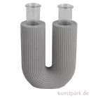 Artikelbild 1 des Artikels “Silikon Gießform - Vase U-Form geriffelt, 8,5 x 3,8 x 10 cm “