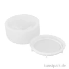 Artikelbild 1 des Artikels “Silikonform Dose mit Deckel, geriffelt, Durchmesser 10,8 cm, H 5,8 cm “