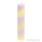 Artikelbild 1 des Artikels “Stabkerze gestreift - Flieder Gelb, 20 cm “