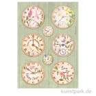 Artikelbild 1 des Artikels “Stamperia Reispapier - Create Happiness Welcome Home Clocks, DIN A4 “