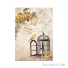 Artikelbild 1 des Artikels “Stamperia Reispapier - Golden Harmony Cage, DIN A4 “