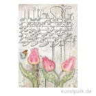Artikelbild 1 des Artikels “Stamperia Reispapier - Romantic Garden House Tulips, DIN A4 “