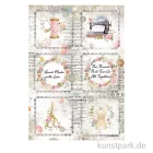 Artikelbild 1 des Artikels “Stamperia Reispapier - Romantic Threads Mini Cards, DIN A4 “