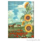 Artikelbild 1 des Artikels “Stamperia Reispapier - Sunflower Art Horses, DIN A4 “
