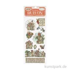 Artikelbild 1 des Artikels “Stamperia Rub On Transferfolie - Furry Friends Houses “