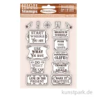 Artikelbild 1 des Artikels “Stamperia Rubber Stamps - Lady Vagabond Lifestyle Quotes, 14 x 18 cm “